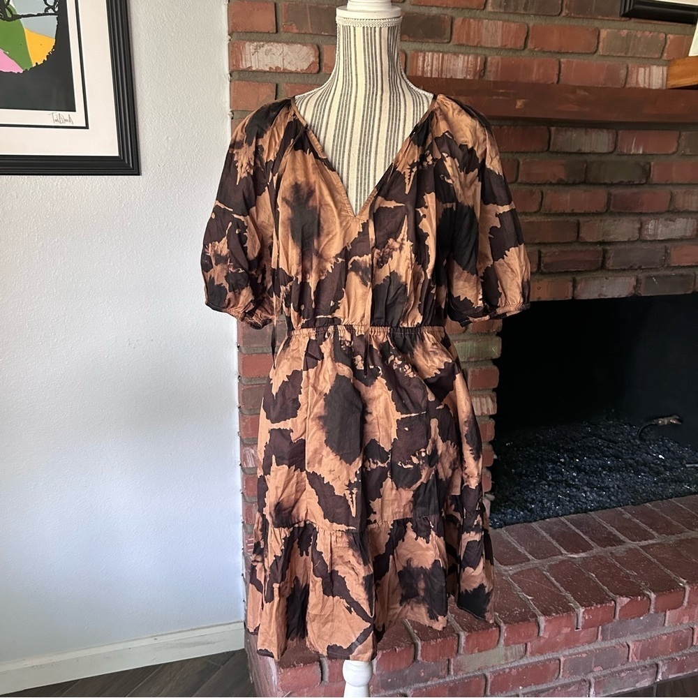 Rails Amabella Mini Dress in Tigers Eye Sz M - Picture 2 of 8